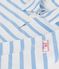 Children's stripy cotton Breton top MARSHMALLOW blue/FLO