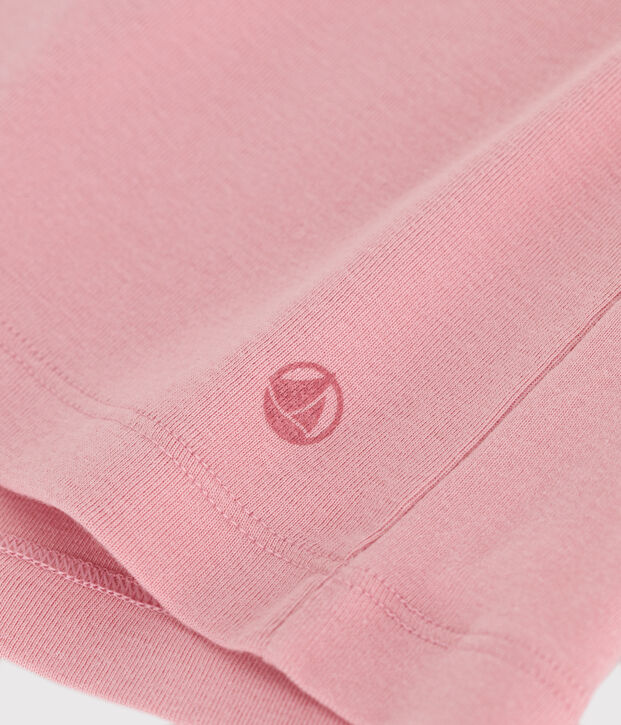 Children's plain short-sleeved cotton T-shirt pink