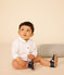 Babies' Cotton Pique Shirt ECUME white
