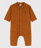 Long Fine Velour Jumpsuit ECUREUIL brown