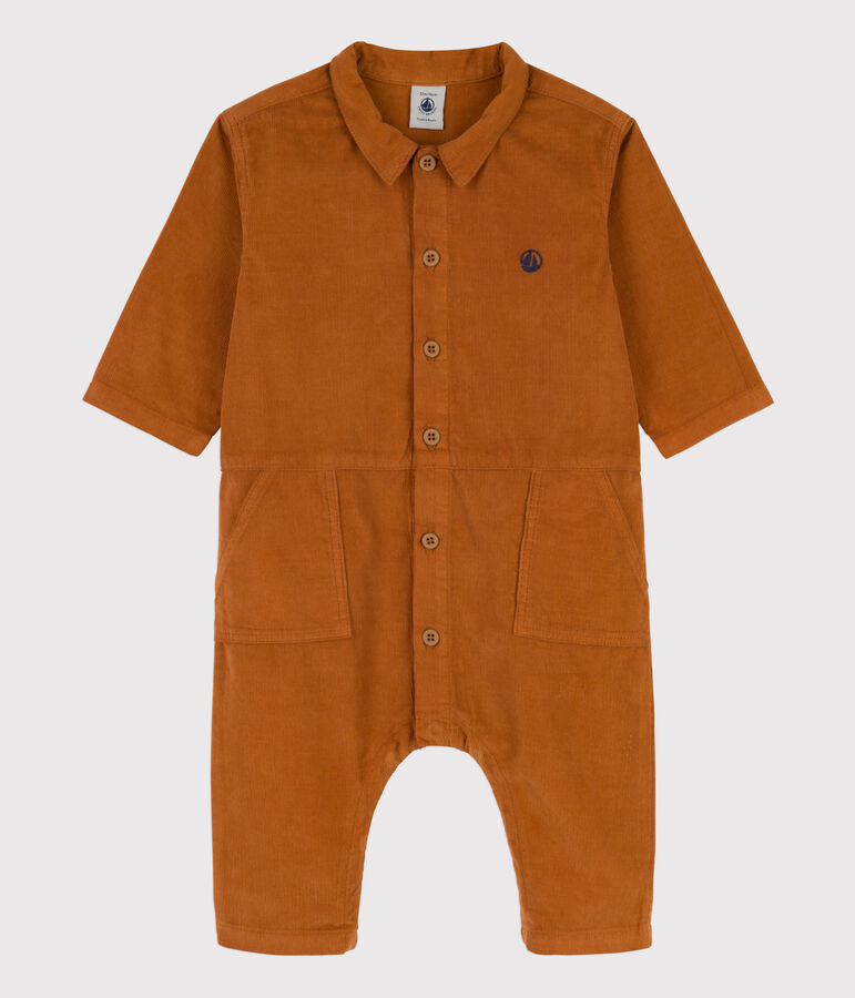 Long Fine Velour Jumpsuit brown