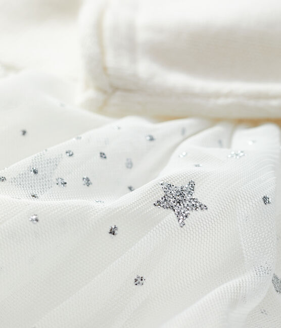 Babies' Knitted Dress MARSHMALLOW white/ARGENT grey