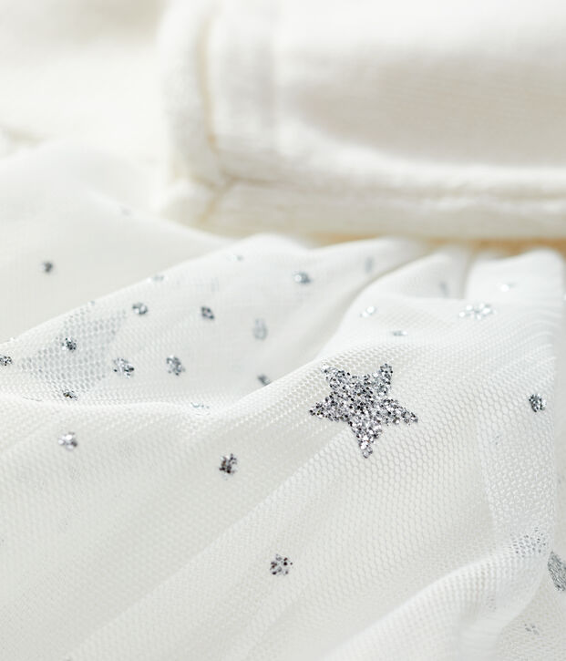 Babies' Knitted Dress white/grey