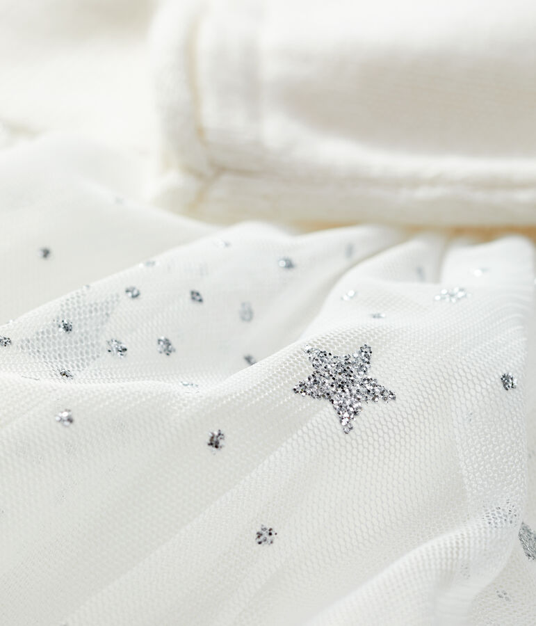 Babies' Knitted Dress white/grey