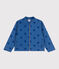 Children's heart-patterned cotton jacket ALASKA FONCE blue/MEDIEVAL