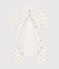Babies' footless cotton bodyjama MARSHMALLOW white/HERBIER