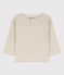 Babies' Long-Sleeved Ribbed T-Shirt MONTELIMAR CHINE beige