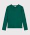 Women's long-sleeved cotton T-shirt with cocotte stitch detailing TREE