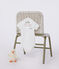Newborns' short-sleeved cotton body with a collar MARSHMALLOW white