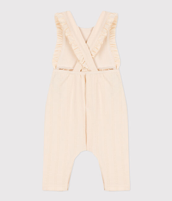 Babies' Decorative Stitch Jersey Jumpsuit AVALANCHE Ecru