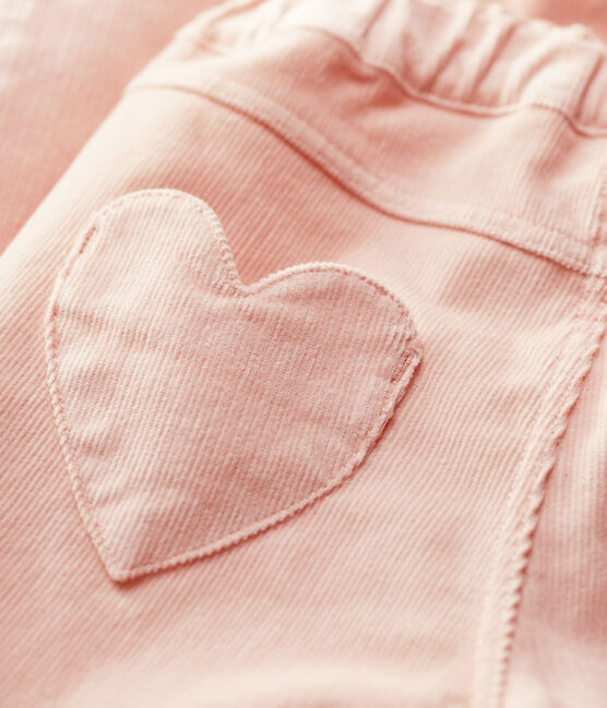 Girls' Slim-Fit Corduroy Trousers MINOIS pink