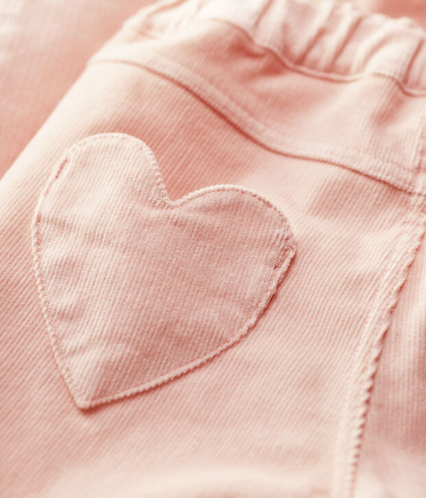 Girls' Slim-Fit Corduroy Trousers pink