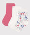 Pairs of baby girls' flower-patterned cotton socks - 3-Pack variante 1