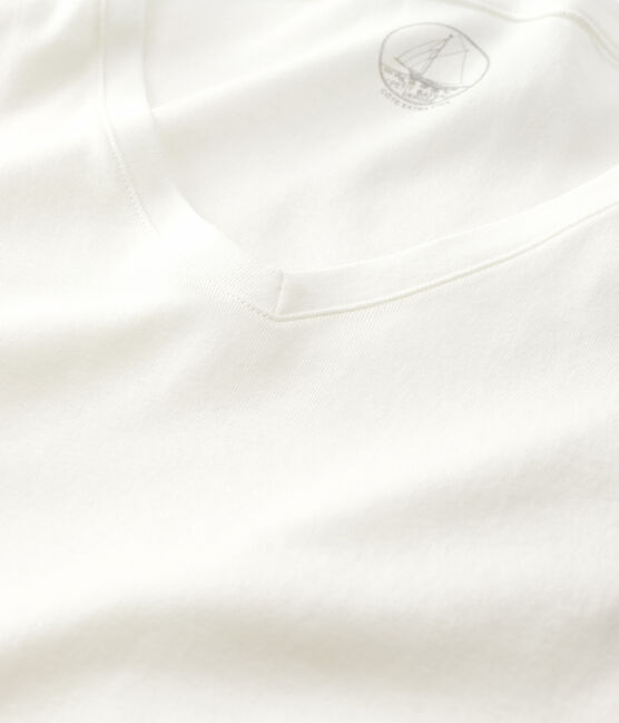 Women's Fine Rib Knit T-Shirt MARSHMALLOW white