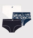 Girls' Flower Cotton Briefs - 3-Pack