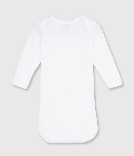 Baby's White Long-Sleeved Bodysuit ECUME white