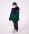 Children's plain colourblock puffer jacket green/blue