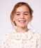 Children's cotton cardigan with flowers Ecru/multicolor