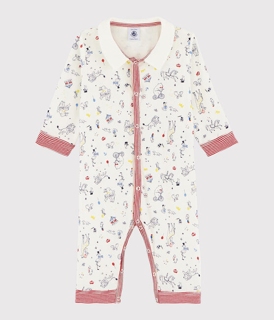 Baby Boys' Footless Ribbed Sleepsuit MARSHMALLOW white/MULTICO white