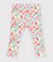 Babies' floral print cotton leggings white/multicolor