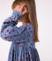 Children's long-sleeved printed corduroy dress ADRIATIC blue/MULTICO