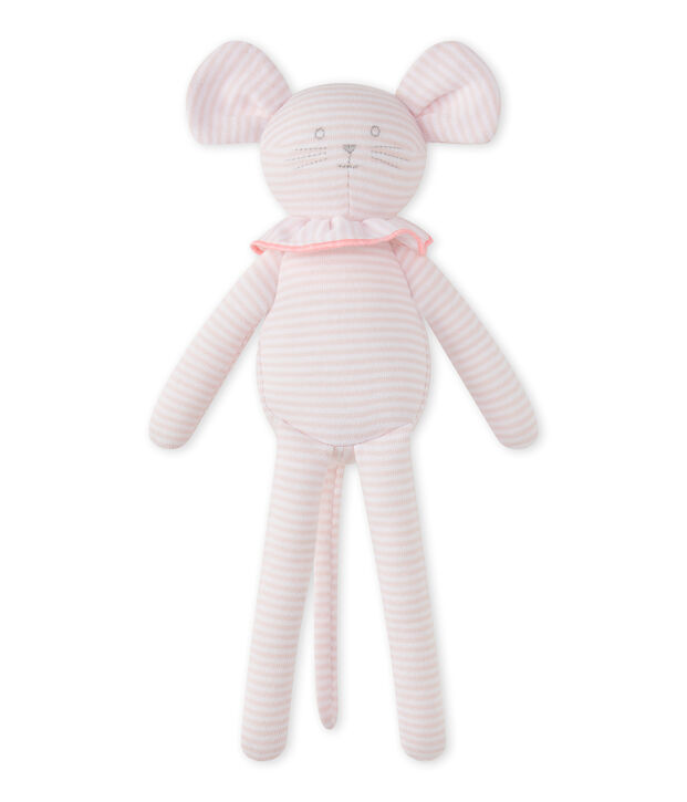 Mouse comfort object in milleraies stripes pink/white