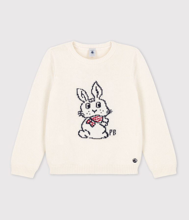 Boys' Wool/Cotton Pullover white/multicolor