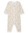 Baby Girls' Footless Ribbed Sleepsuit MARSHMALLOW white/MULTICO white
