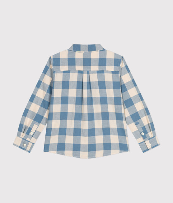 Little boys' flannel shirt BEACH blue/AVALANCHE