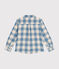 Little boys' flannel shirt BEACH blue/AVALANCHE
