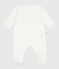 Babies' printed cotton pyjama suit MARSHMALLOW /SPRAY