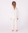 Children's heart-print velour pyjamas MARSHMALLOW white/MULTICO white