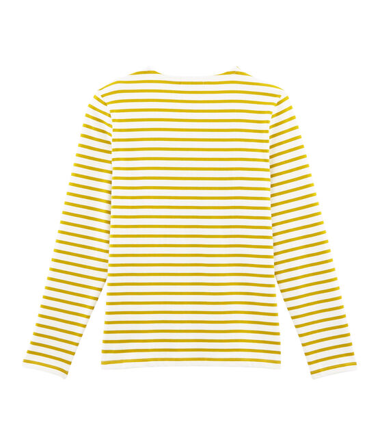 Men's iconic stripy breton top MARSHMALLOW white/BAMBOO yellow