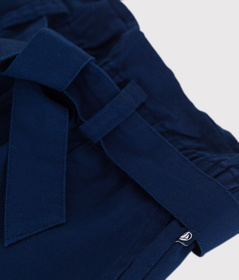 Children's plain cotton shorts blue