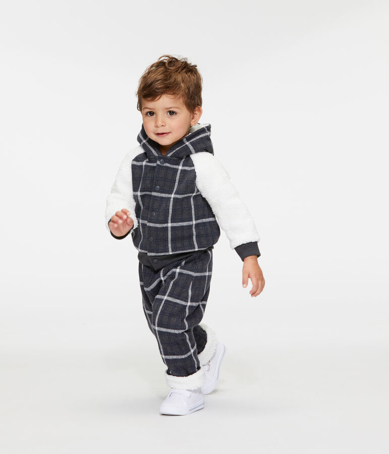 Baby Boys' Checked Sherpa Lined Trousers grey/multicolor