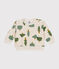 Babies' fleece sweatshirt MONTELIMAR beige/MULTICO white