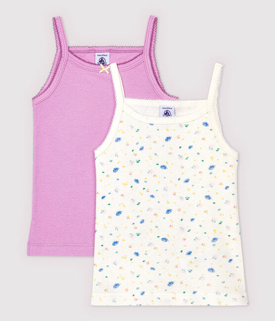 Girls' Cotton and Linen Blend Strappy Tops - 2-Pack variante 1
