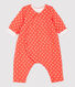 Babies' Spotted Organic Cotton Jumpsuit