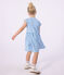 Children's sleeveless stripy cotton dress blue/white
