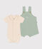 Babies' Slub Jersey Dungaree Set HERBIER green