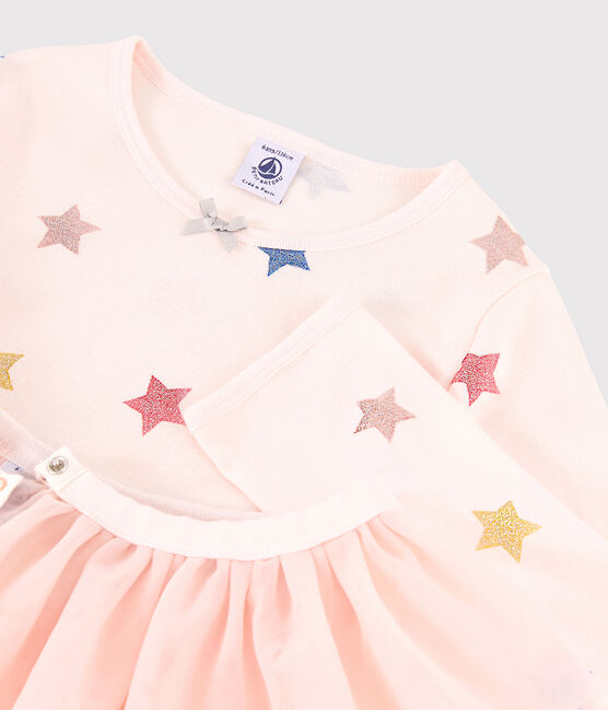 Girls' Dancer Disguise Ribbed Pyjamas FLEUR pink/MULTICO white