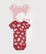Babies' short-sleeved cotton bodysuits - 3-Pack