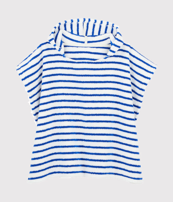 Babies' Unisex Hooded Beach Poncho SURF blue