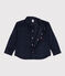 Boys' wide ribbed corduroy overshirt SMOKING blue