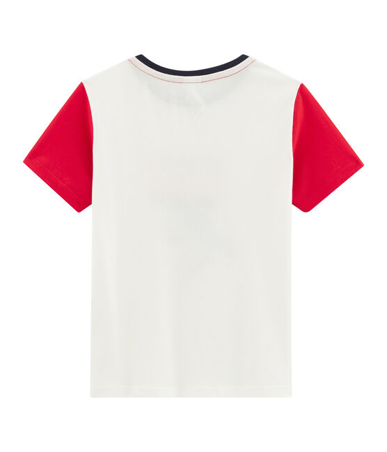 Boys' T-Shirt MARSHMALLOW white/PEPS red