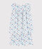 Girls' Anemone Print Fine Cotton Short Pyjamas MARSHMALLOW white/MULTICO white