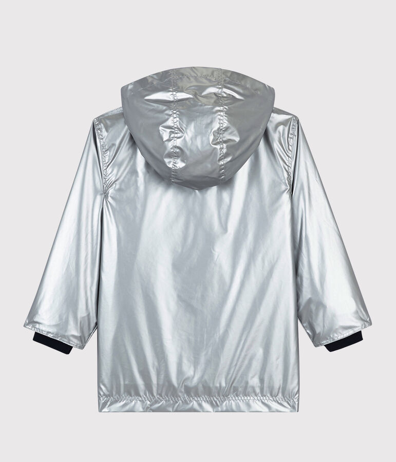 Girls/Boys' Silver Raincoat ARGENT grey