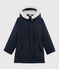 Girls' Coated Cotton Parka SMOKING blue