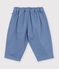 Babies' plain twill trousers blue