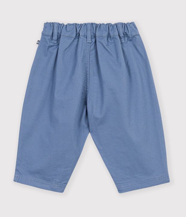 Babies' plain twill trousers blue